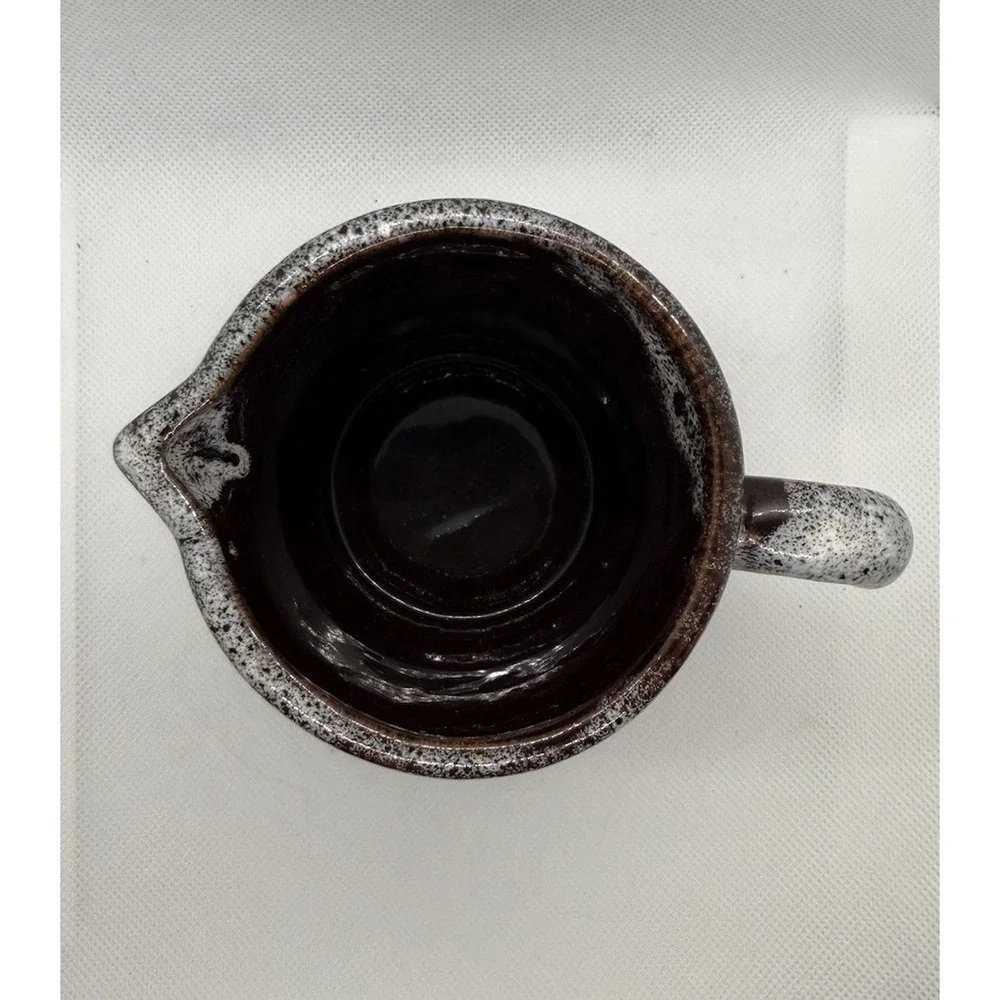 Vintage Studio‎ Pottery Creamer Pitcher Brown Drip Glaze Farmhouse Rustic